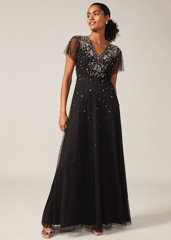 phase eight Pascale Jewelled Tulle Dress