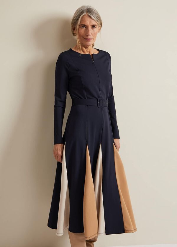 Phase Eight Paula Navy Midi Dress