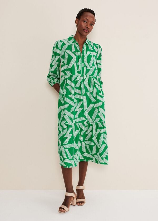 Phase Eight Penele Abstract Midi Dress