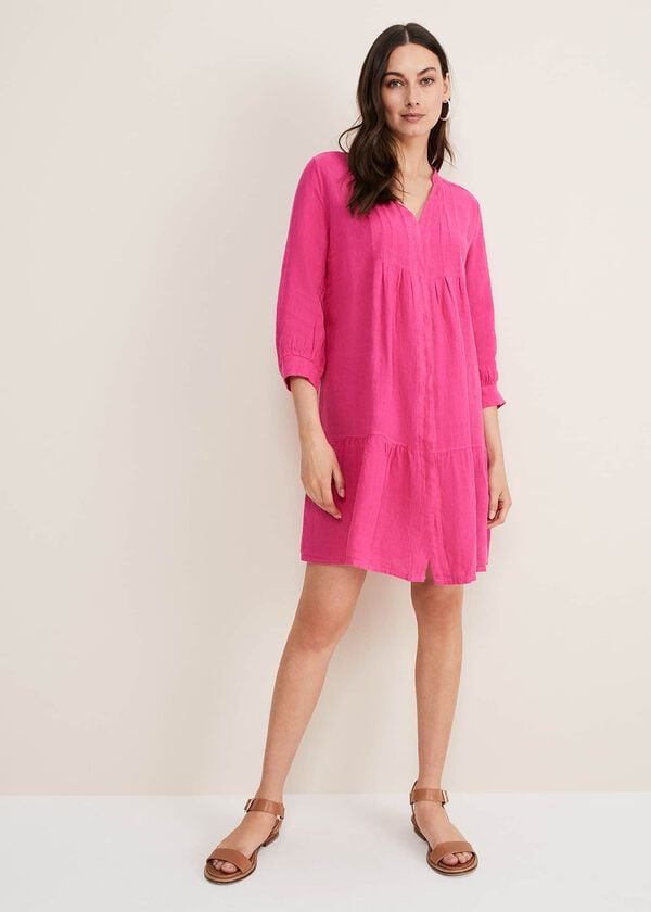 Phase Eight Penele Linen Swing Dress