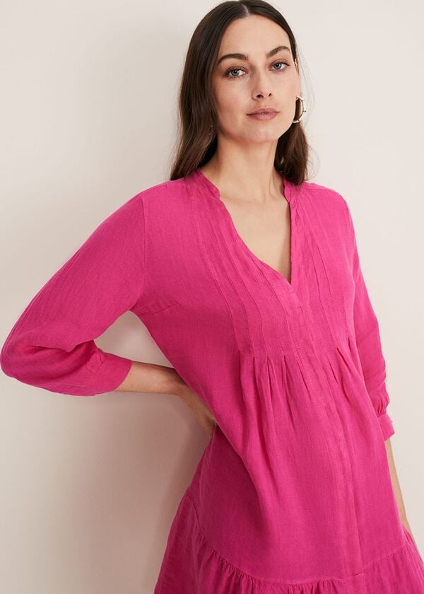 Phase Eight Penele Linen Swing Dress