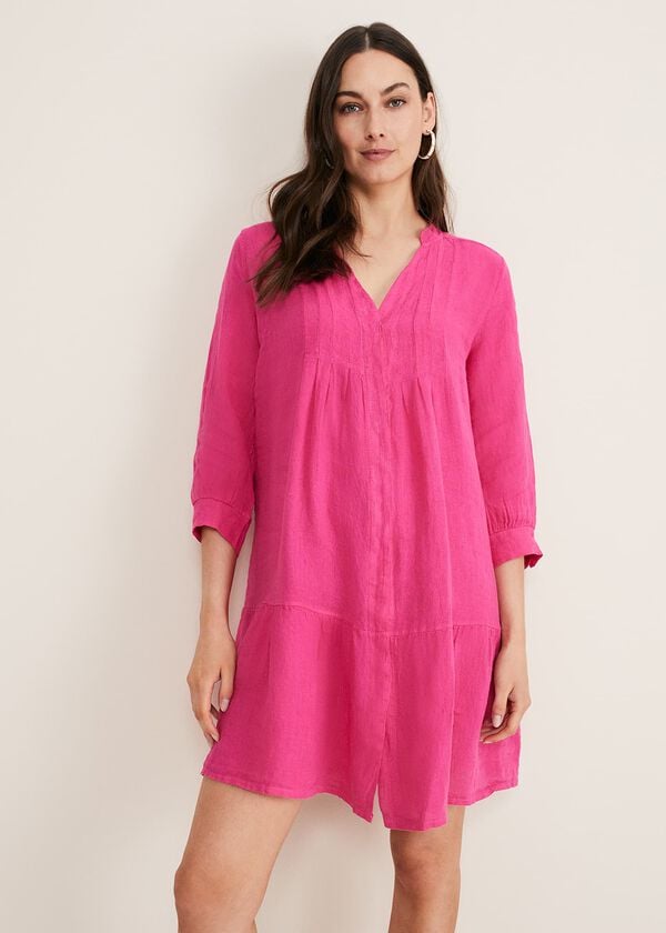 phase eight Penele Linen Swing Dress