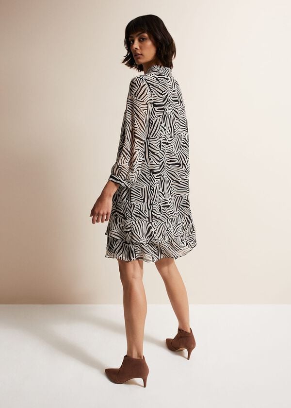 Phase Eight Penelope Zebra Shirt Mini Dress