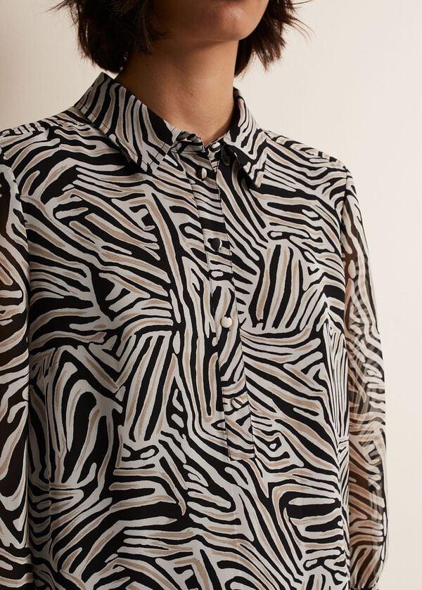 Phase Eight Penelope Zebra Shirt Mini Dress
