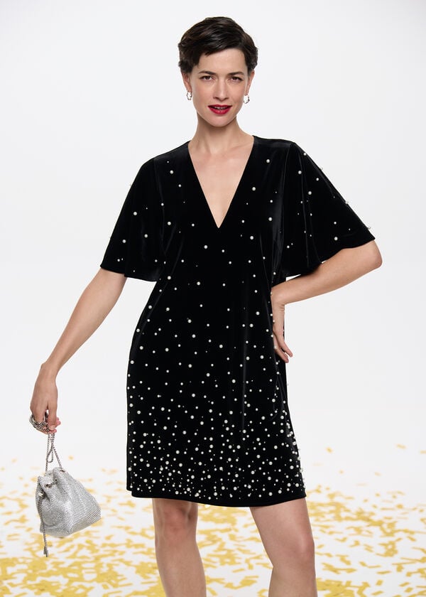 phase eight Pennie Velvet Pearl Dress