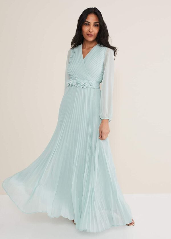 phase eight Petite Alecia Pleated Maxi Dress