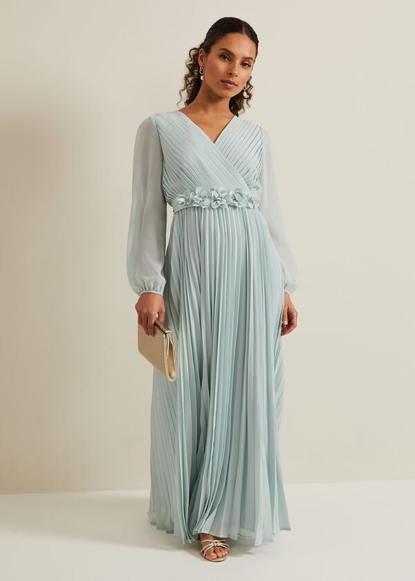 phase eight Petite Alecia Pleated Maxi Dress
