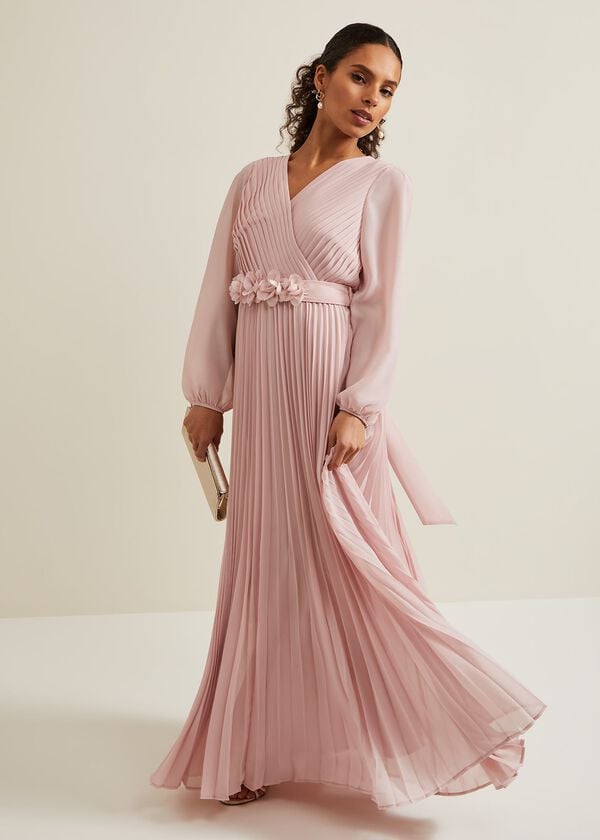 phase eight Petite Alecia Pleated Maxi Dress