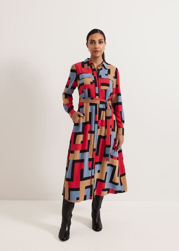 phase eight Petite Amita Geo Shirt Dress