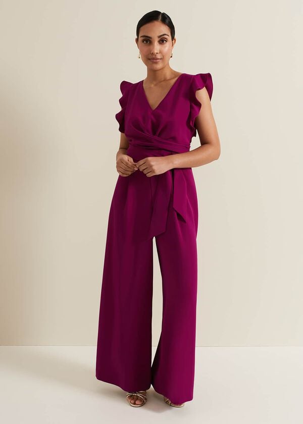 phase eight Petite Ayla Ruffle Jumpsuit