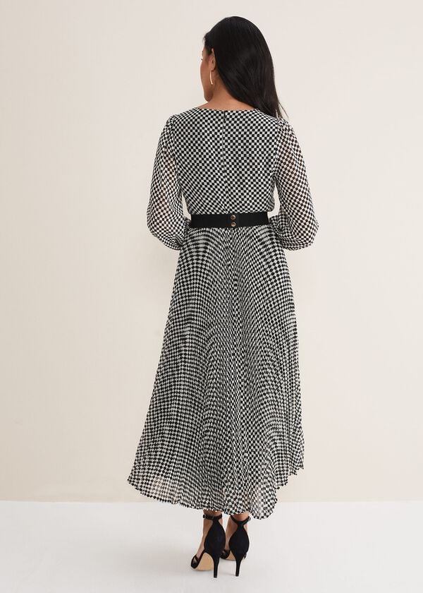 Phase Eight Petite Carmen Checked Midaxi Dress