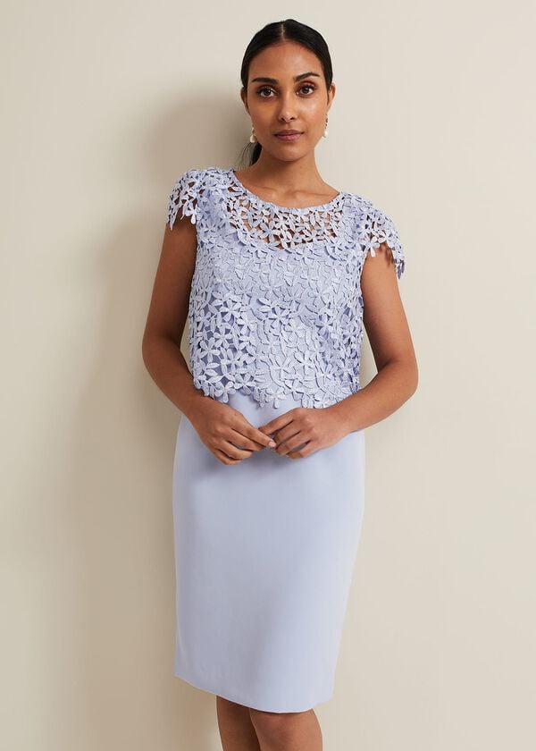 phase eight Petite Daisy Lace Double Layer Dress