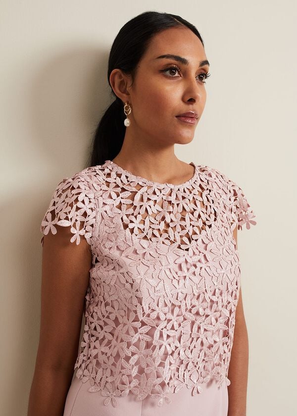 Phase Eight Petite Daisy Lace Midi Dress