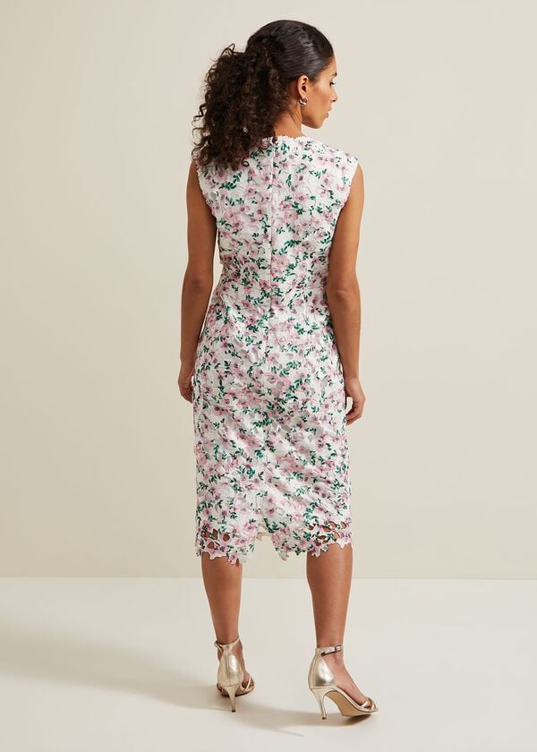 Phase Eight Petite Diana Floral Lace Midi Dress