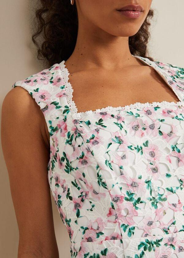 Phase Eight Petite Diana Floral Lace Midi Dress