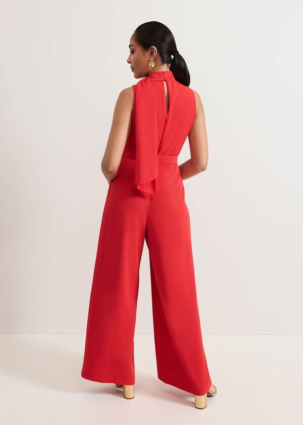 Phase Eight Petite Elika Red Jumpsuit