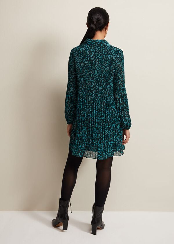 Phase Eight Petite Ella Ditsy Pleated Mini Dress