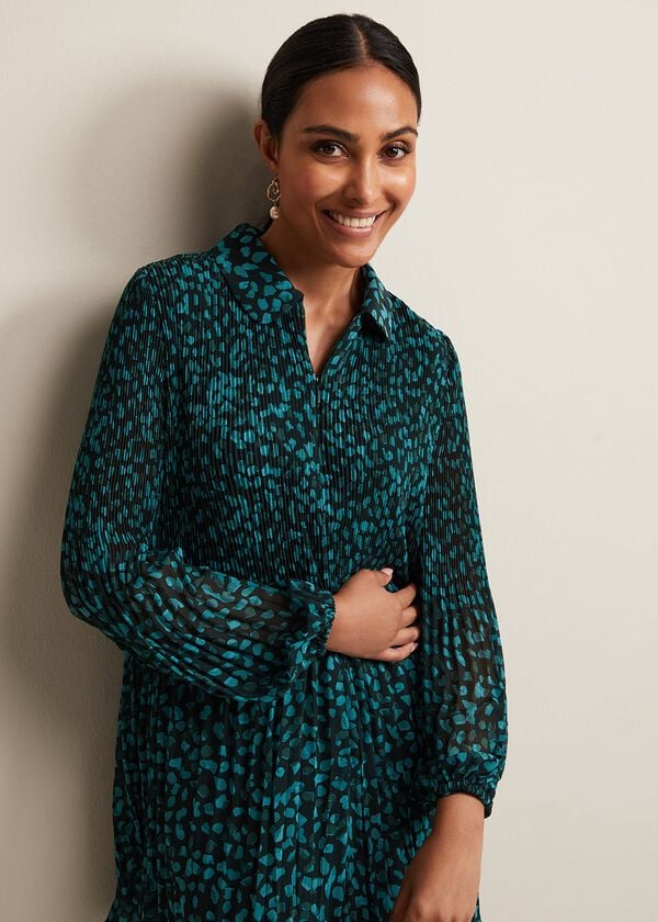 Phase Eight Petite Ella Ditsy Pleated Mini Dress