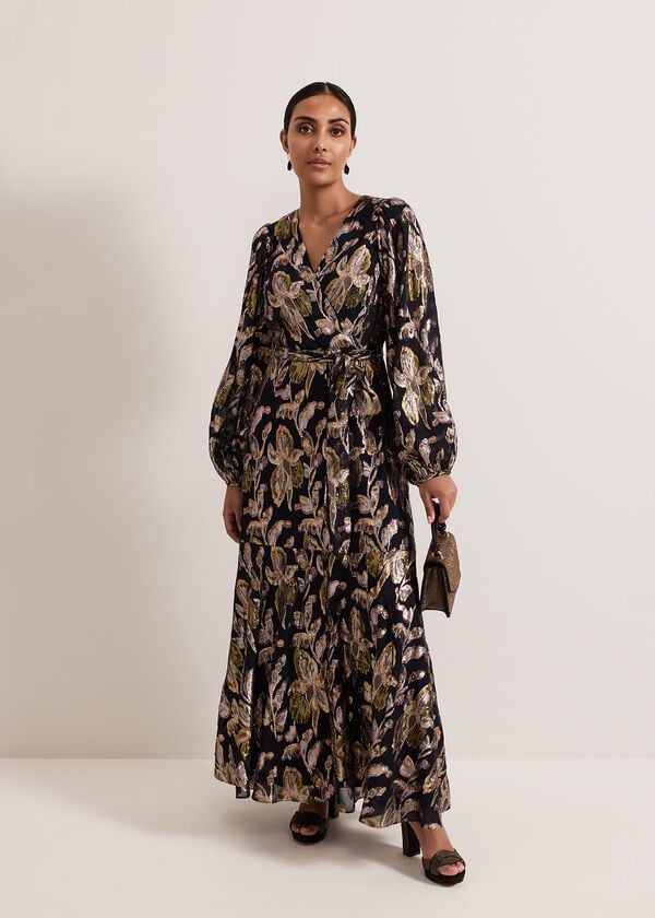 phase eight Petite Ellio Silk Shimmer Maxi Dress