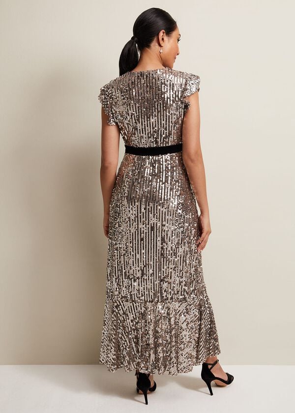 Phase Eight Petite Enja Sequin Maxi Dress