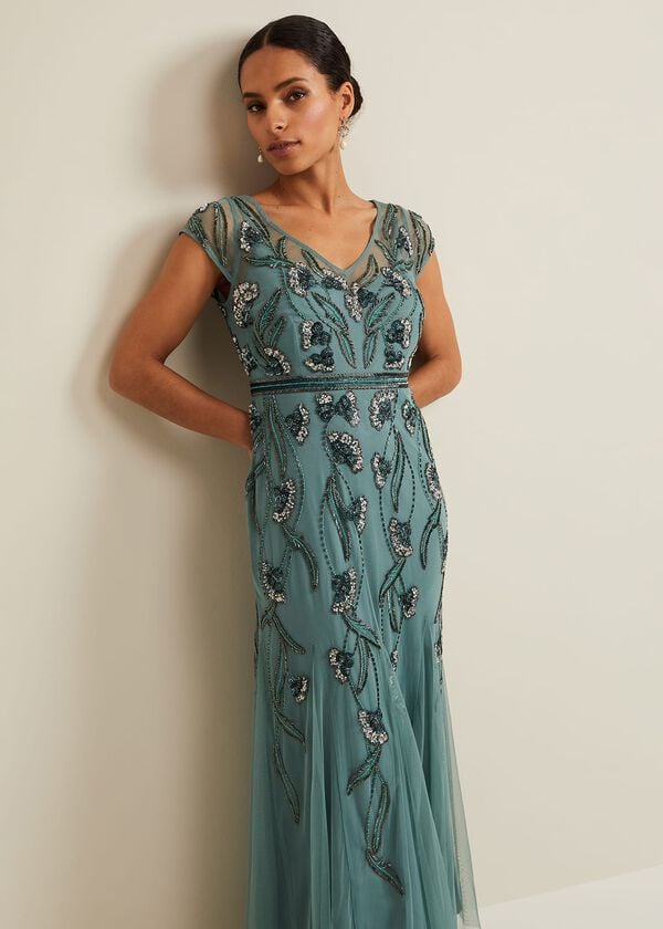 Phase Eight Petite Evonne Beaded Maxi Dress