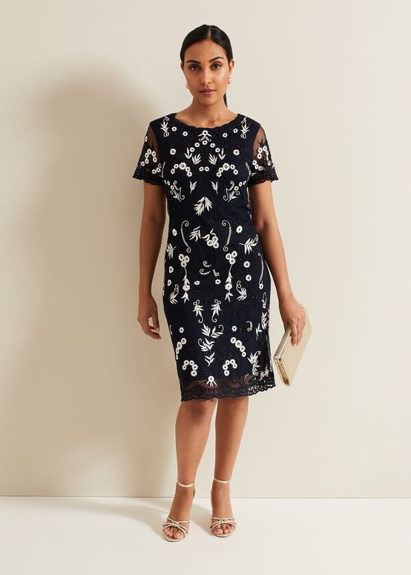 Phase Eight Petite Florisa Embroidered Dress
