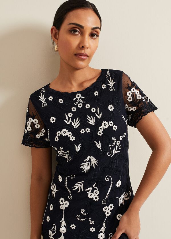 Phase Eight Petite Florisa Embroidered Dress