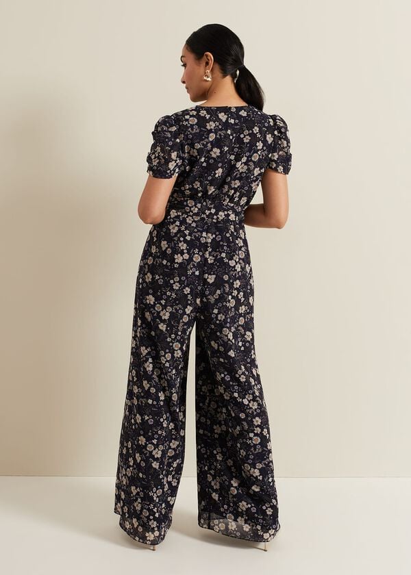 Phase Eight Petite Helene Floral Print Jumpsuit