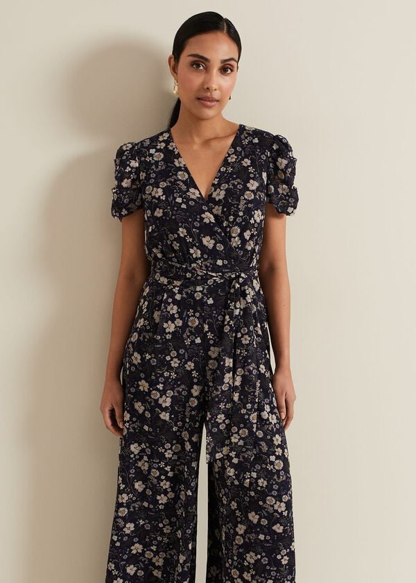 Phase Eight Petite Helene Floral Print Jumpsuit