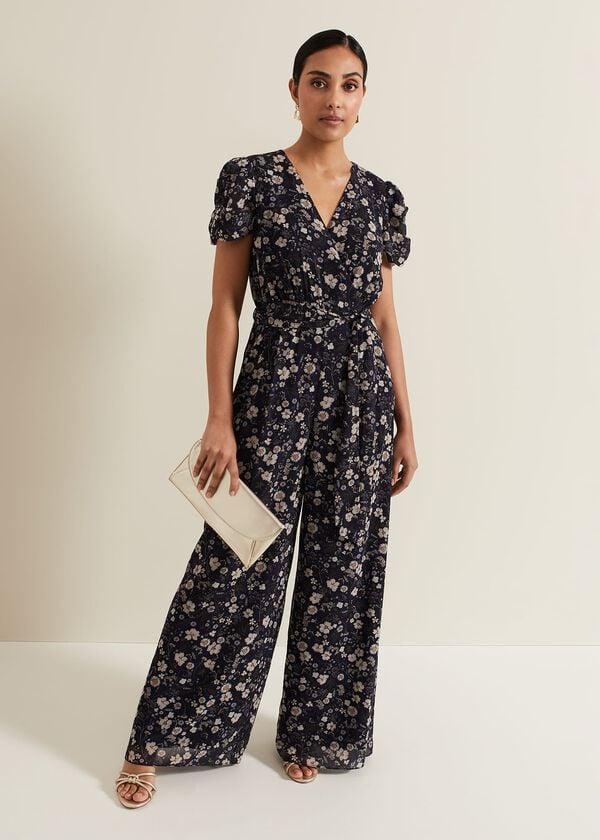 phase eight Petite Helene Floral Print Jumpsuit