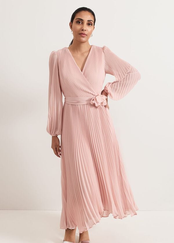 Phase Eight Petite Isadora Pale Pink Maxi Dress