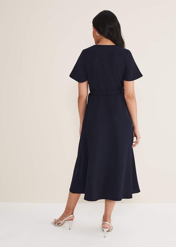 Phase Eight Petite Julissa Ruffle Wrap Midi Dress