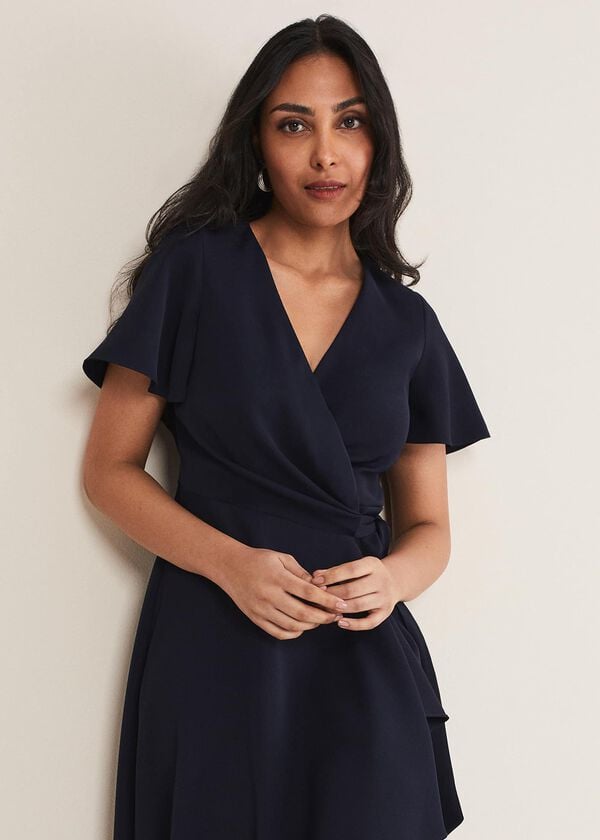Phase Eight Petite Julissa Ruffle Wrap Midi Dress
