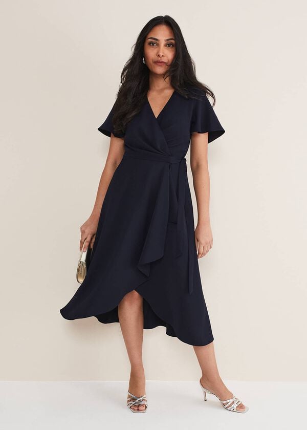 phase eight Petite Julissa Ruffle Wrap Midi Dress