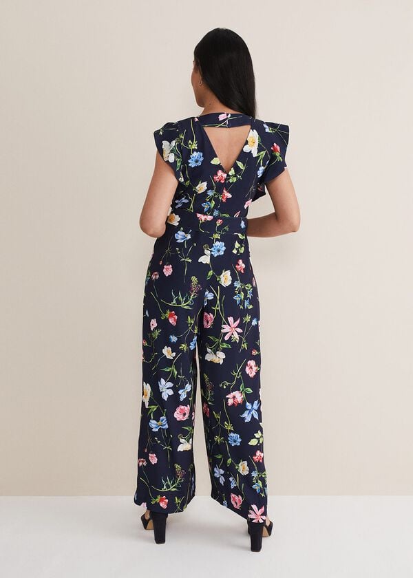 Phase Eight Petite Kallie Floral Wide Leg Jumpsuit