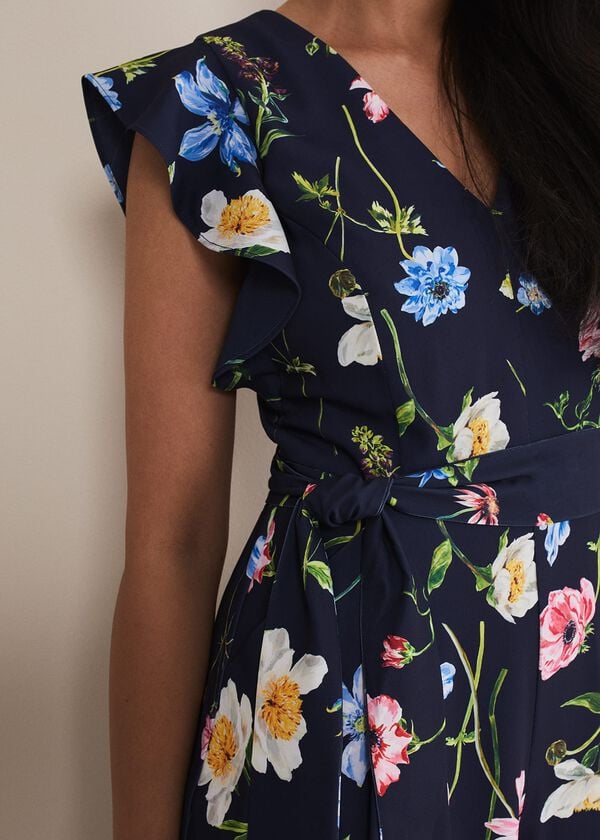 Phase Eight Petite Kallie Floral Wide Leg Jumpsuit