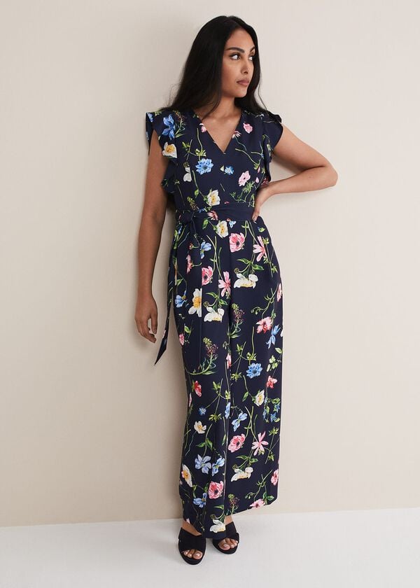 phase eight Petite Kallie Floral Wide Leg Jumpsuit