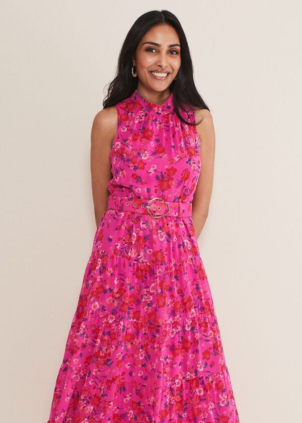 Phase Eight Petite Kara Floral Tiered Maxi Dress