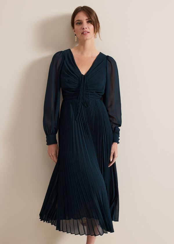 Phase Eight Petite Kindra Teal Midi Dress