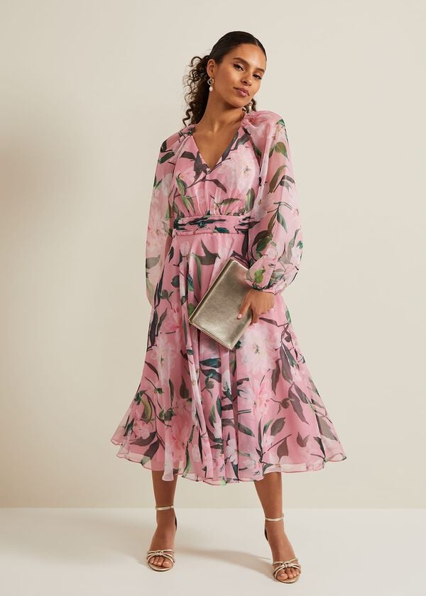 Phase Eight Petite Lina Printed Midi Dress
