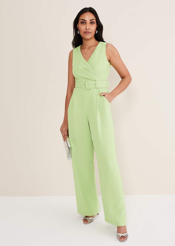 phase eight Petite Lissia Green Wide Leg Jumpsuit