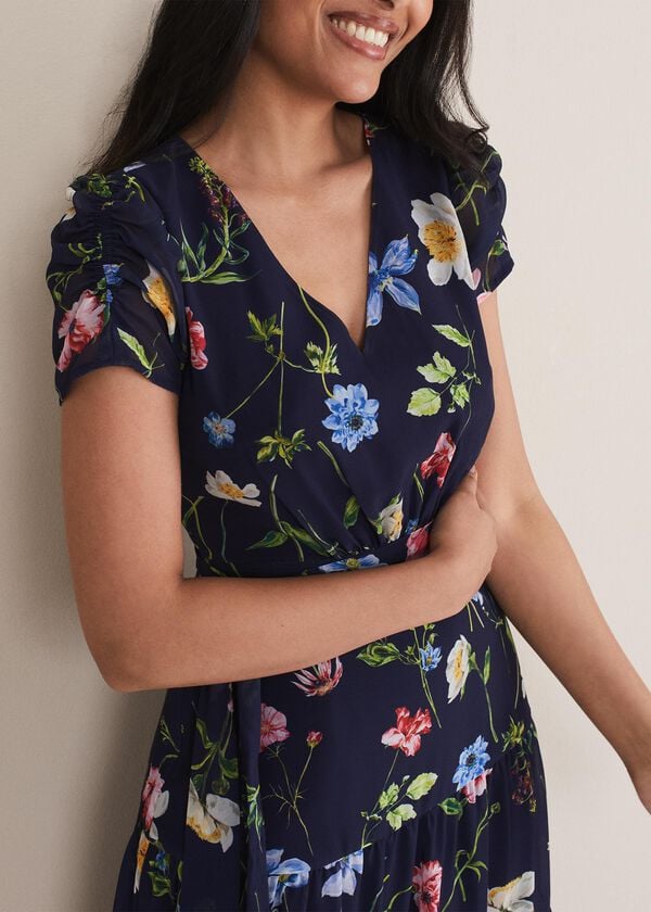 Phase Eight Petite Lola Floral Tiered Midi Dress