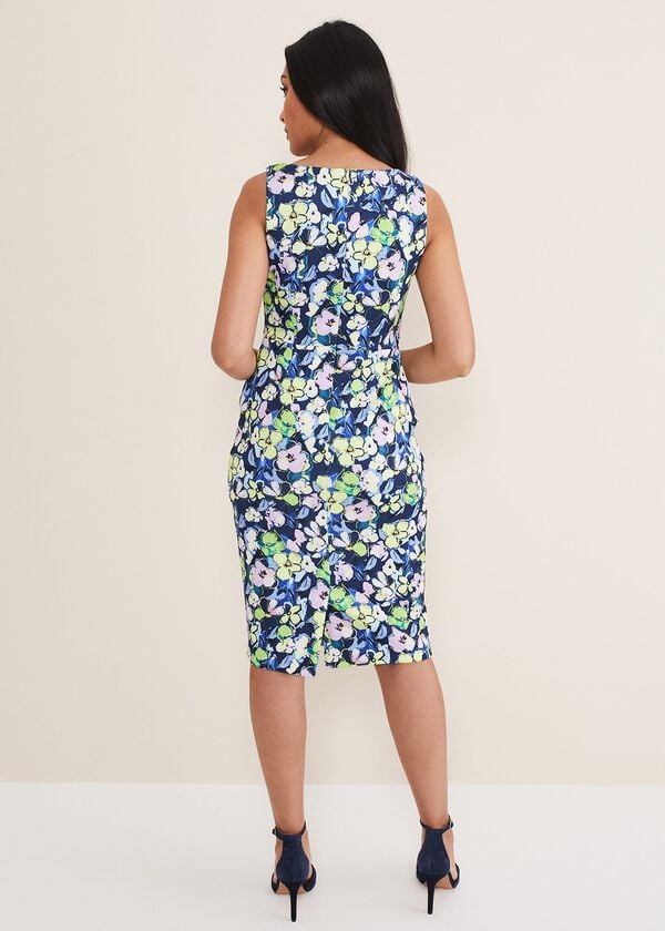 Phase Eight Petite Loretta Printed Scuba Dress