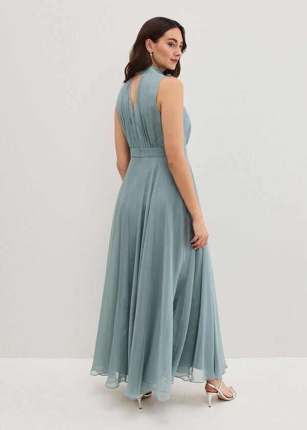 Phase Eight Petite Lucinda Pale Blue Maxi Dress