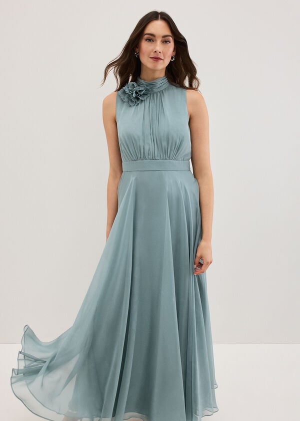 Phase Eight Petite Lucinda Pale Blue Maxi Dress