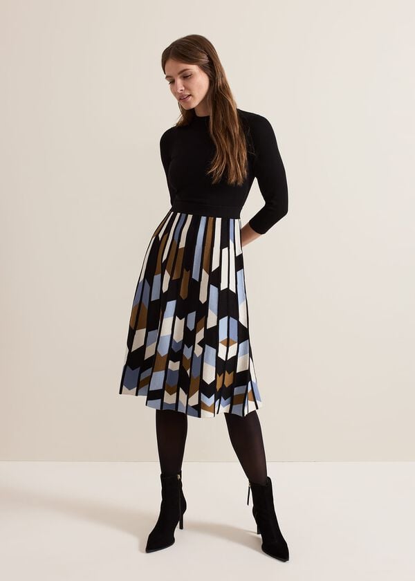 phase eight Petite Maci Pleated Sunray Midi Dress