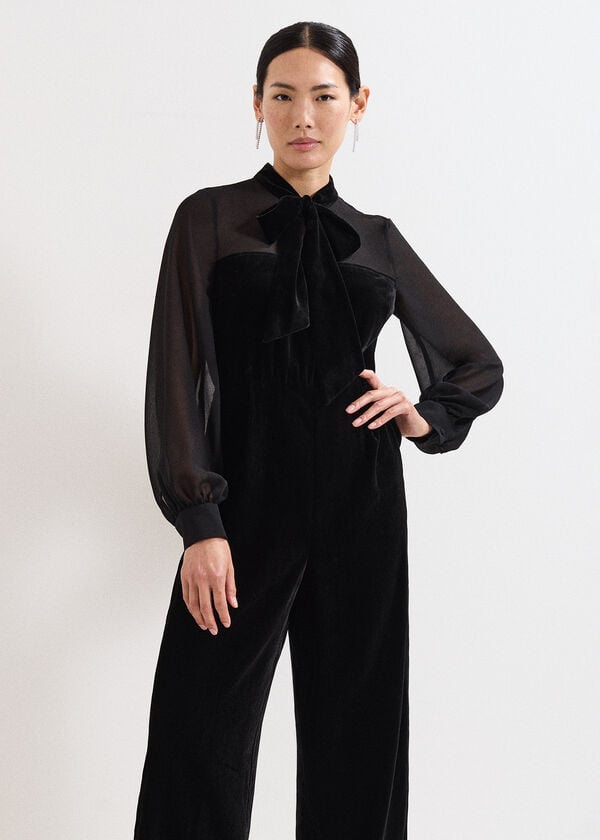 Phase Eight Petite Magie Velvet Jumpsuit