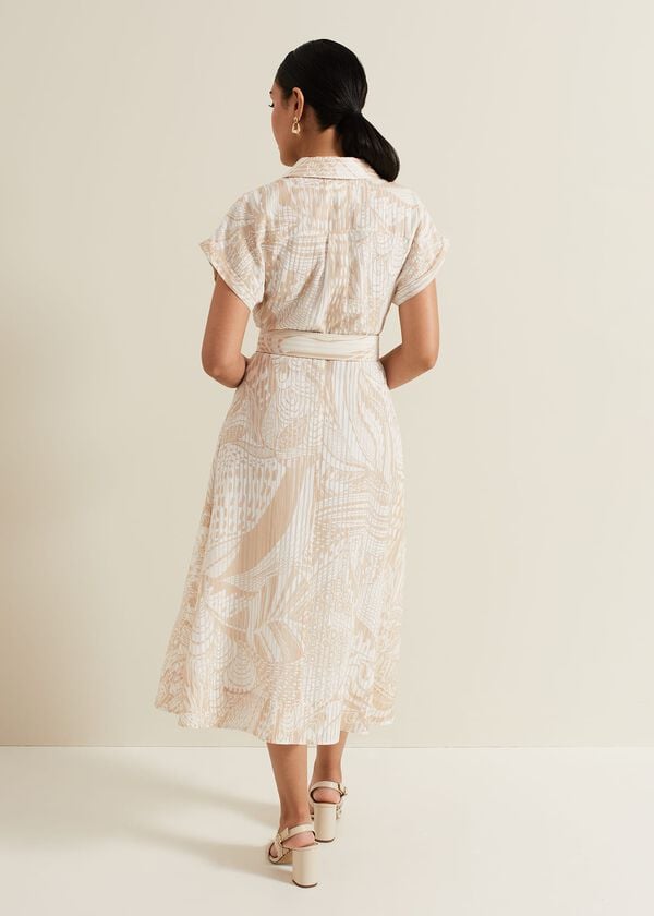 Phase Eight Petite Mandi Abstract Shirt Dress