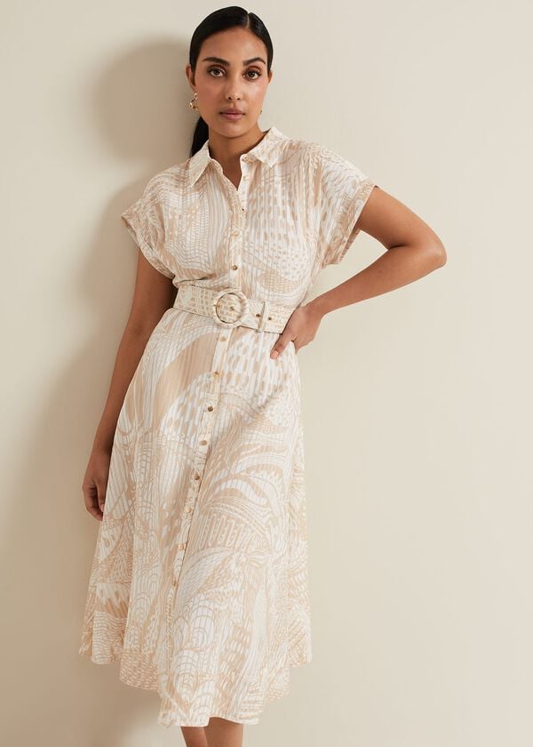 Phase Eight Petite Mandi Abstract Shirt Dress