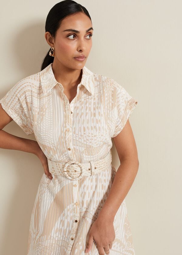 Phase Eight Petite Mandi Abstract Shirt Dress